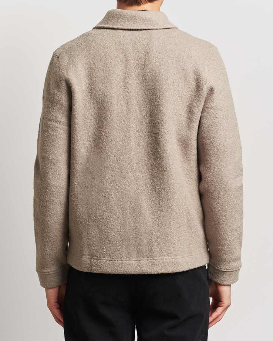 Heren | Truien | Samsøe Samsøe | Hannes Boiled Wool Full Zip Seneca Rock