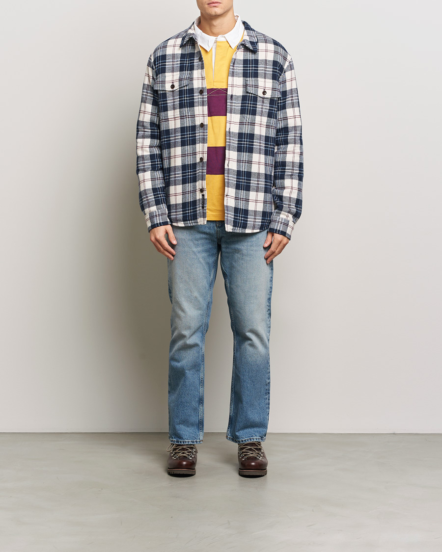 Heren | Overhemden | GANT | Flannel Lined Checked Overshirt Evening Blue