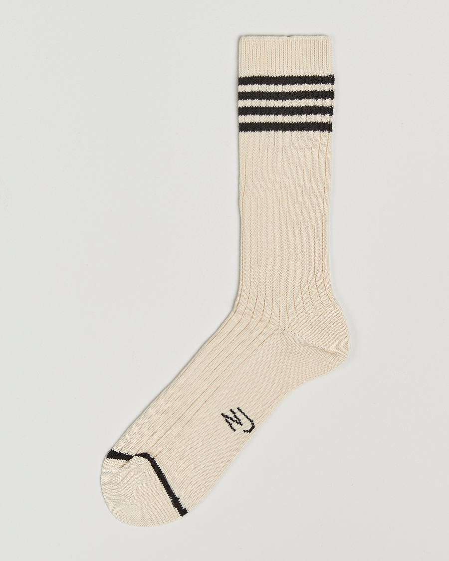 Heren | Ondergoed | Nudie Jeans | Retro Tennis Socks Off White/Black