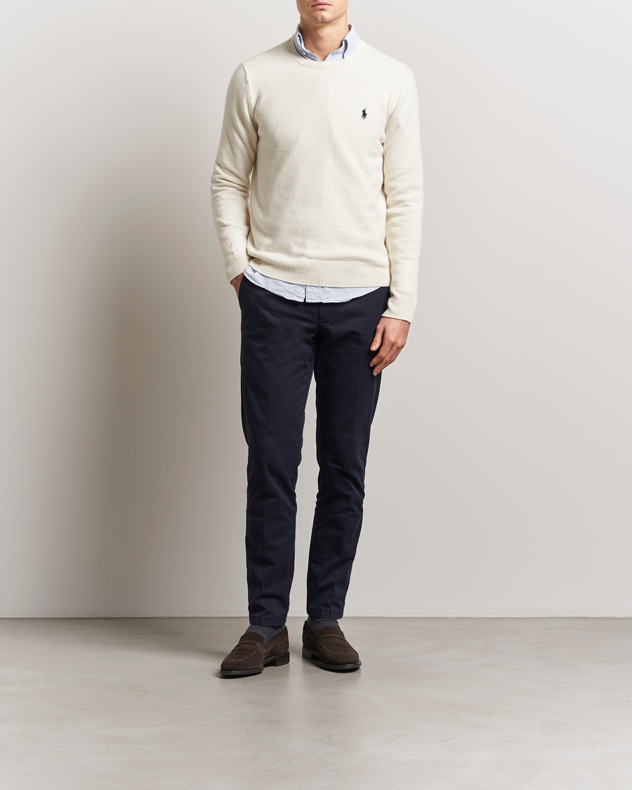 Heren | Truien | Polo Ralph Lauren | Cotton/Wool Pullover Andover Cream