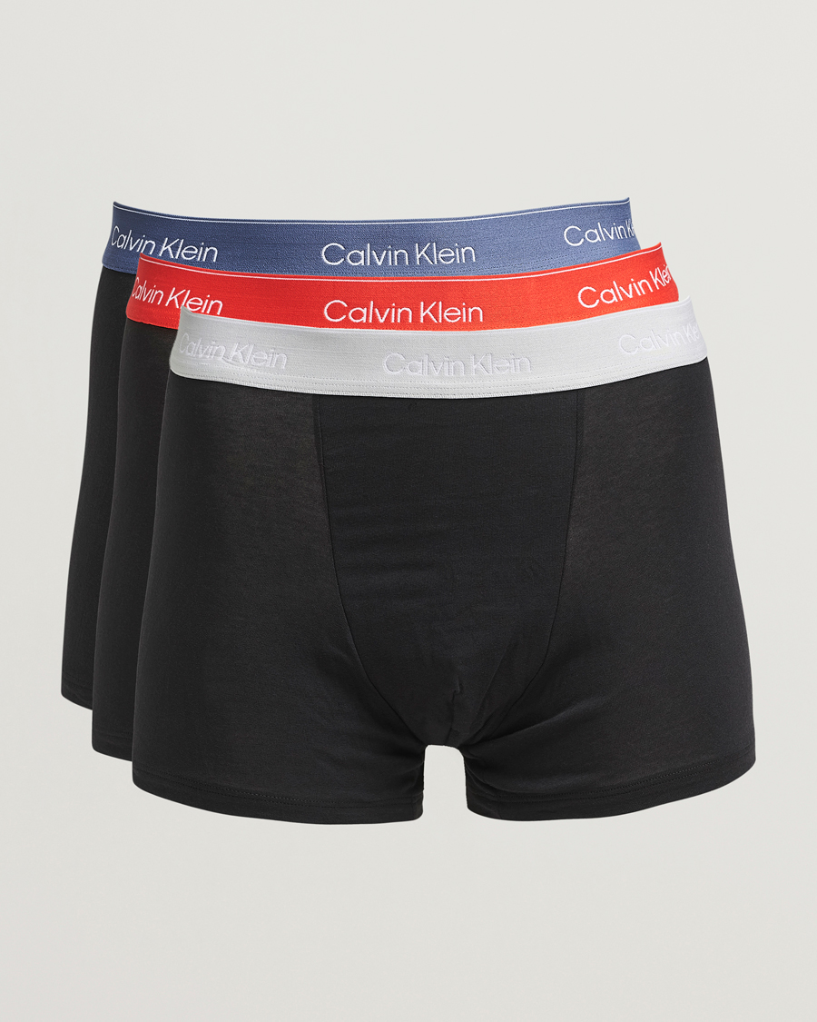 Heren | Ondergoed | Calvin Klein | 3-Pack Icon Cotton Stretch Relaxed Trunk Blue/Grey/Red
