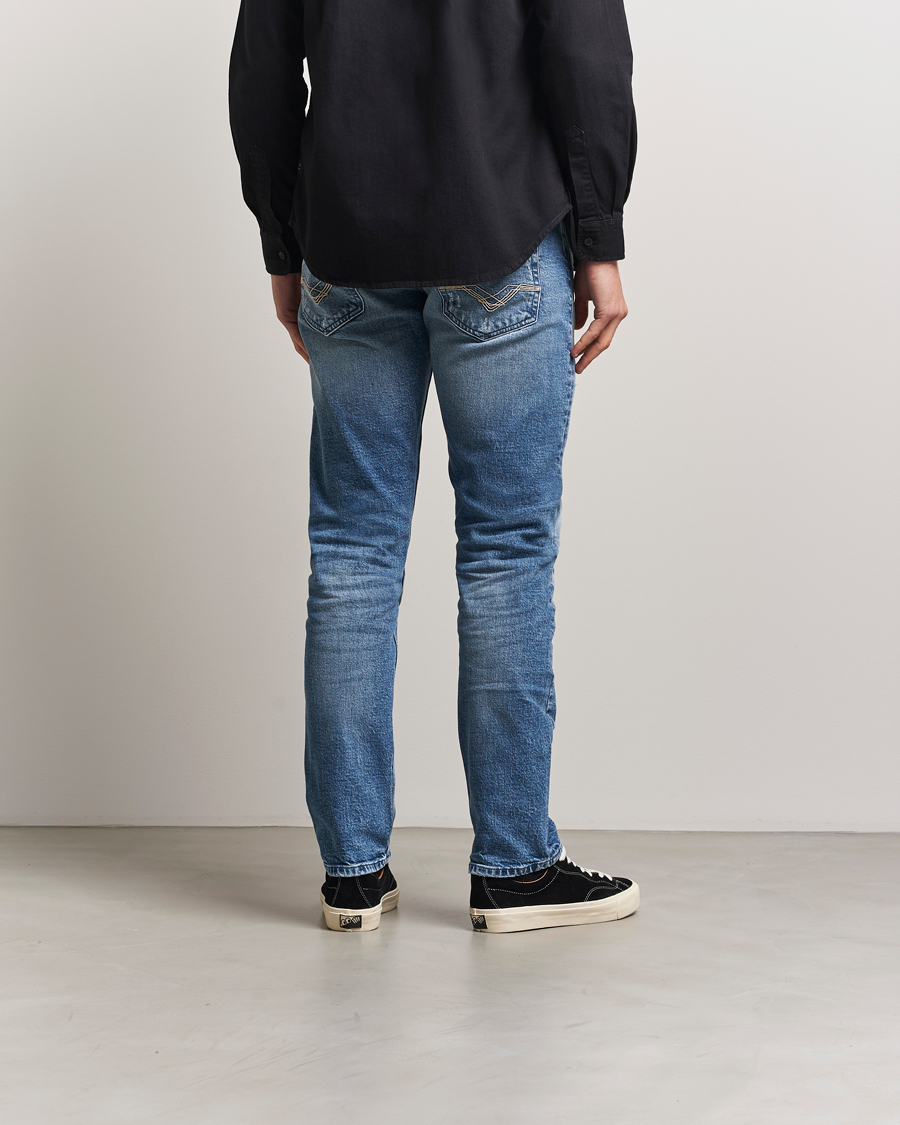 Heren | Jeans | Replay | Grover Straight Fit Original Jeans Medium Blue