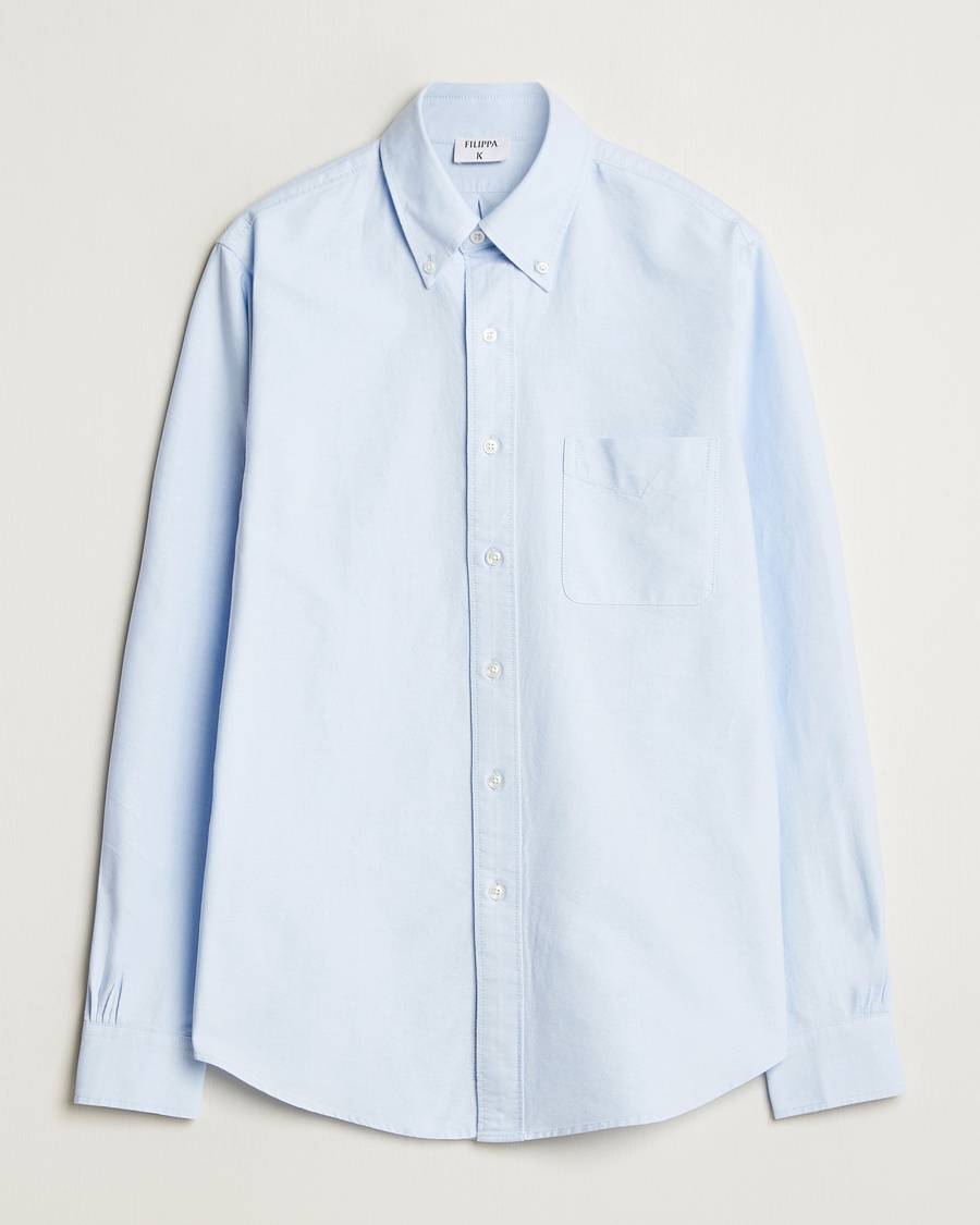 Heren | Overhemden | Filippa K | Slim Oxford Shirt Light Blue