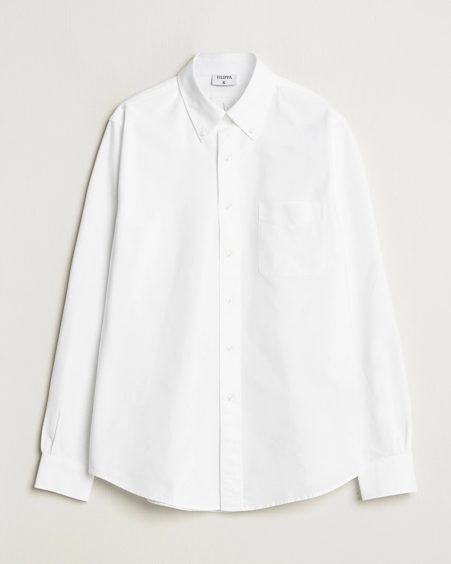Heren | Overhemden | Filippa K | Slim Oxford Shirt White