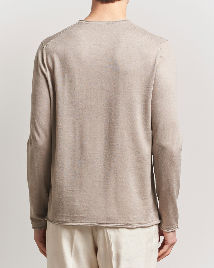 Heren | Truien | Filippa K | Rolled Edge Knitted Sweater Moss Grey