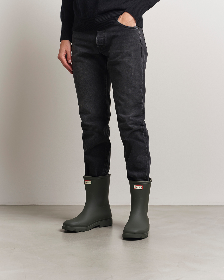 Heren | Overschoenen & Rubberlaarzen | Hunter Boots | Downpour Short Boot Dark Olive
