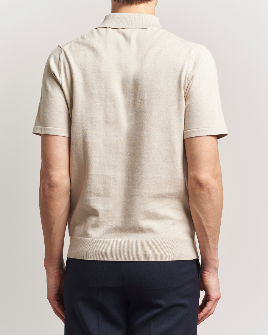 Heren | Polo's | PS Paul Smith | Cotton Knitted Half Zip Polo Off White