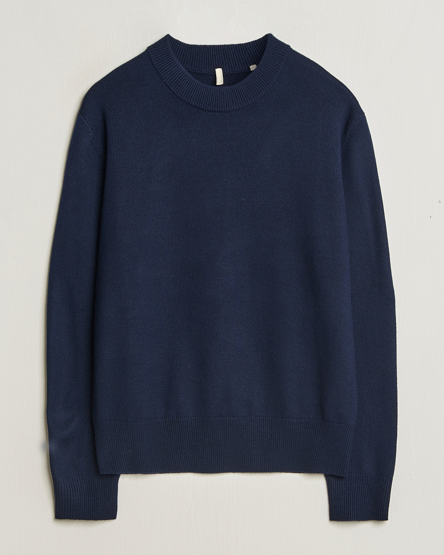 Heren | Truien | Sunflower | Moon Merino Sweater Navy