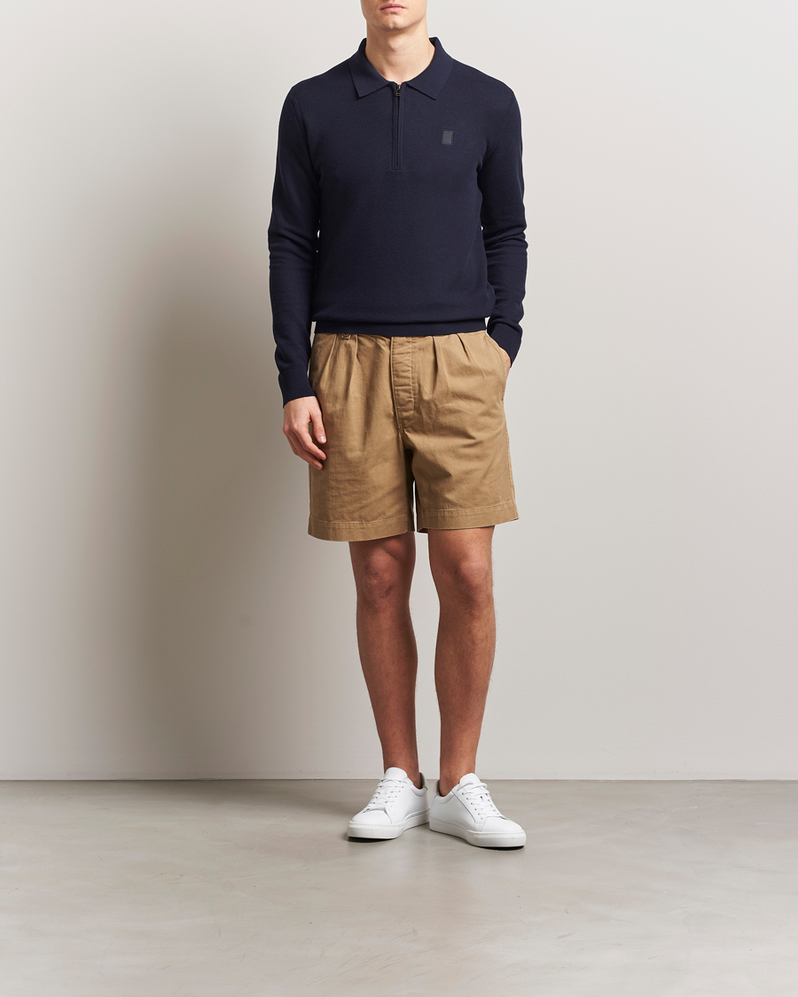 Heren | Truien | Belstaff | Drift Knitted Zip Polo Navy