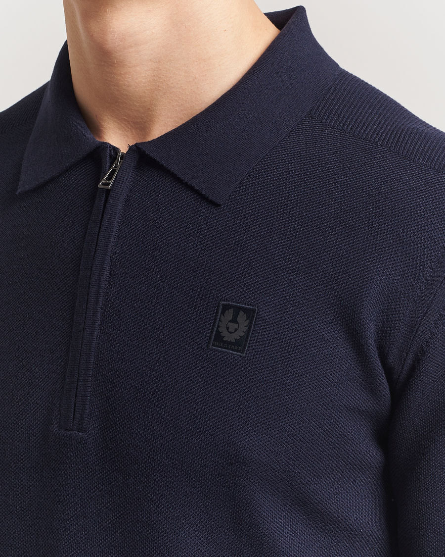 Heren | Truien | Belstaff | Drift Knitted Zip Polo Navy
