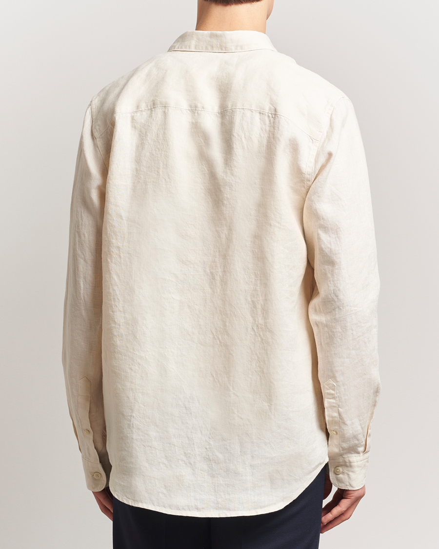 Heren | Overhemden | NN07 | Enzo Linen Shirt Ecru