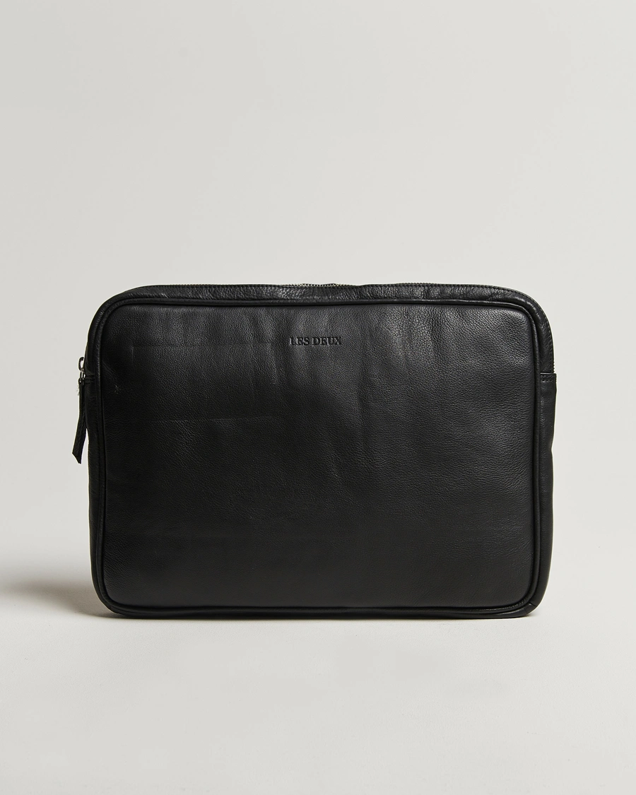 Heren | Tassen | LES DEUX | Leather Laptop Sleeve Black