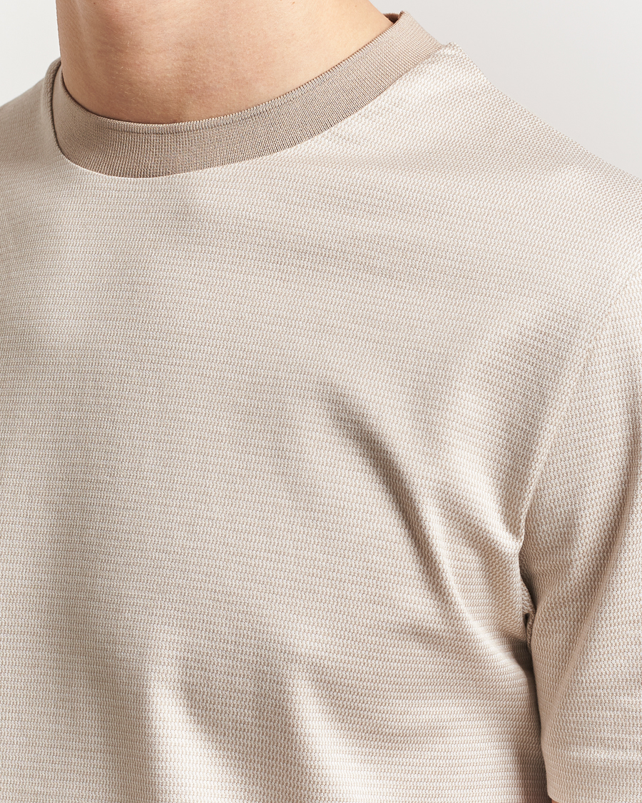 Heren | T-shirts | BOSS BLACK | Thompson Structured T-Shirt Light Beige