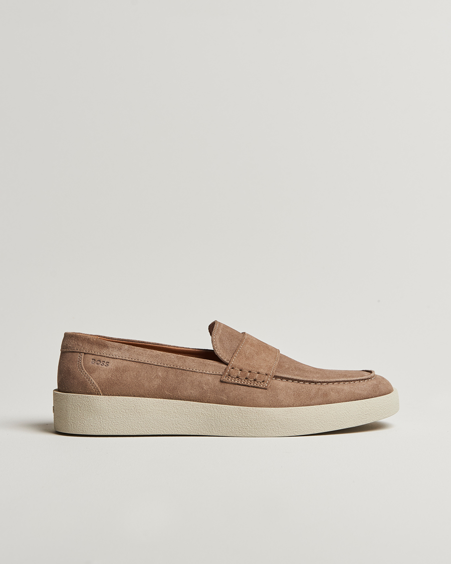 Heren | BOSS BLACK Clay Suede Loafer Medium Beige | BOSS BLACK | Clay Suede Loafer Medium Beige