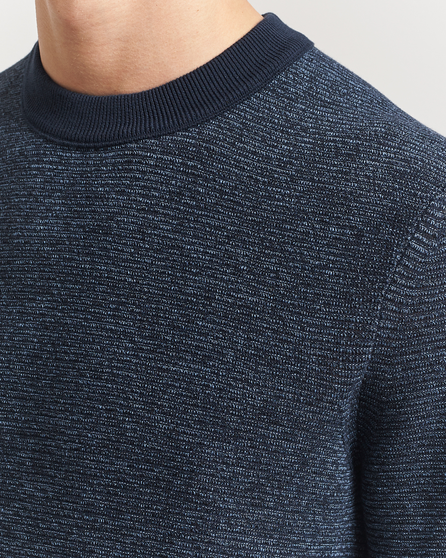 Heren | Truien | BOSS ORANGE | Aspoki Structured Knitted Sweater Dark Blue
