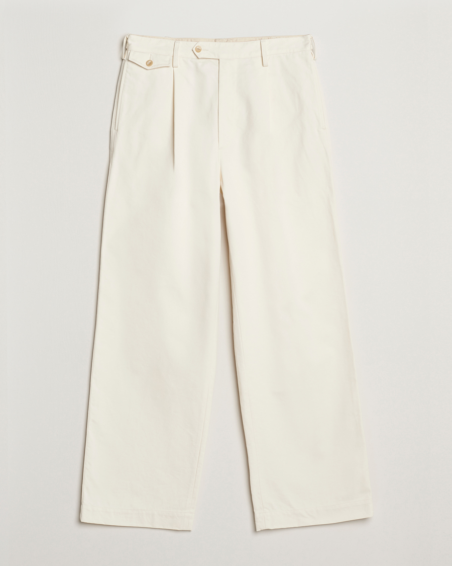 Heren | Broeken | Auralee | Washed Finx Chinos Ivory