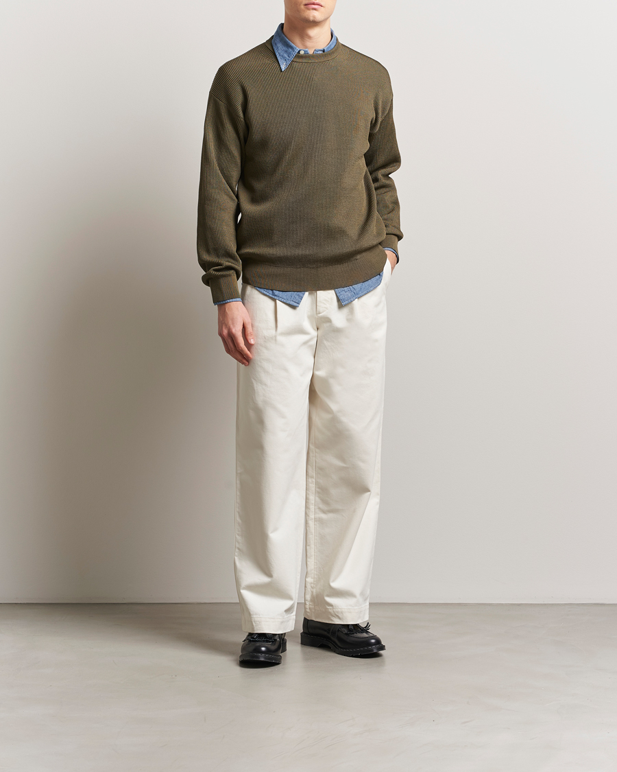 Heren | Broeken | Auralee | Washed Finx Chinos Ivory