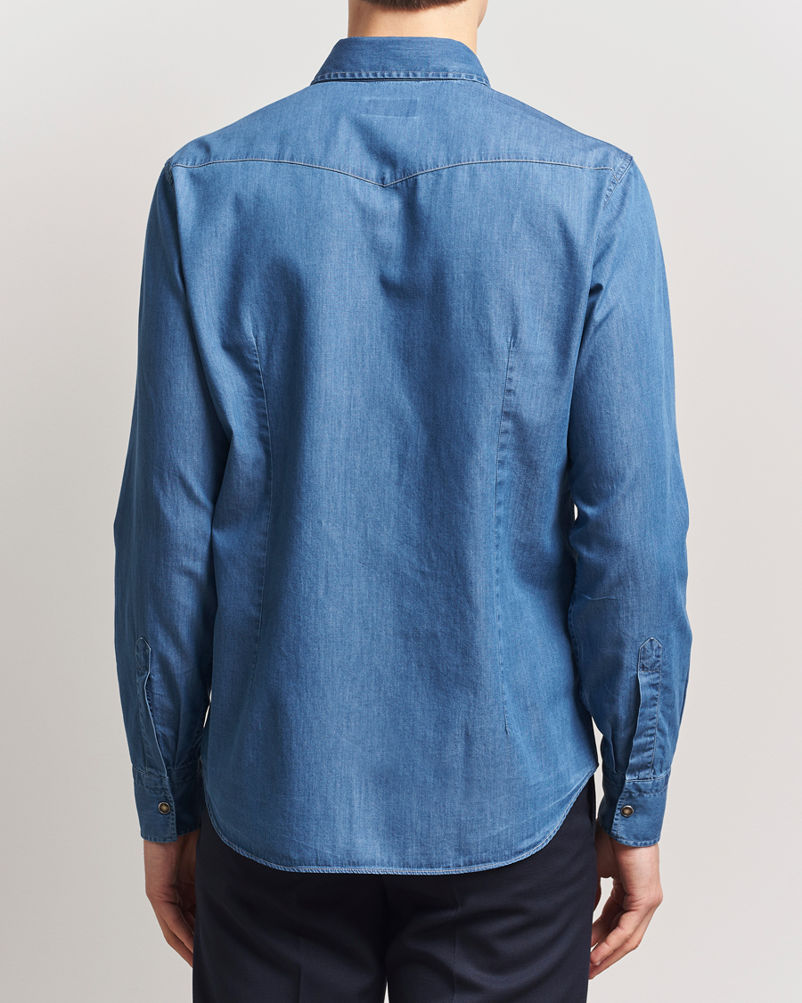 Heren | Overhemden | Grigio | Western Denim Shirt Washed Indigo