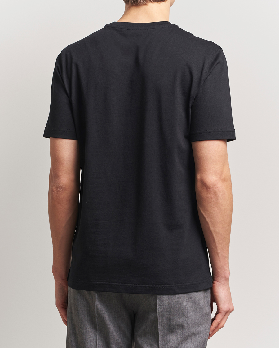 Heren | T-shirts | Eton | Mercerized Jersey Crew Neck T-Shirt Black