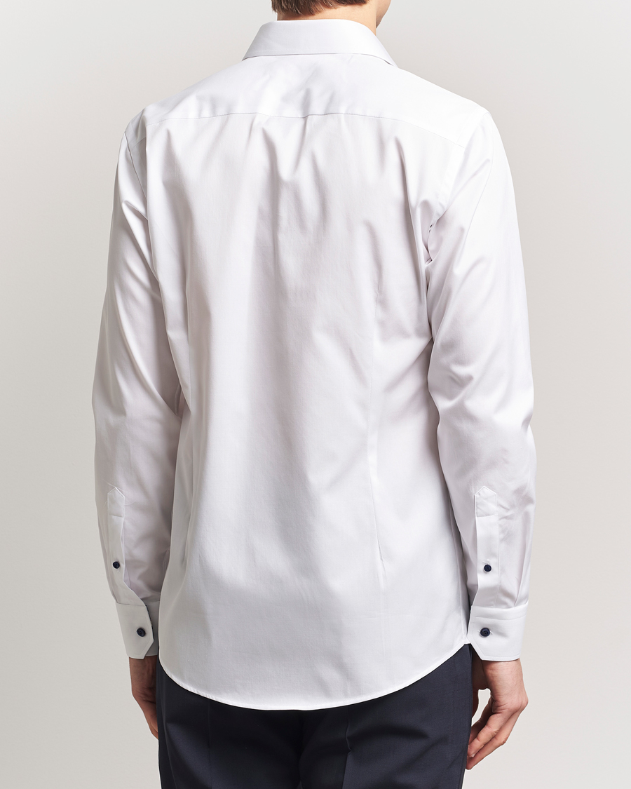 Heren | Overhemden | Eton | Slim Fit Signature Twill Contrast Shirt White