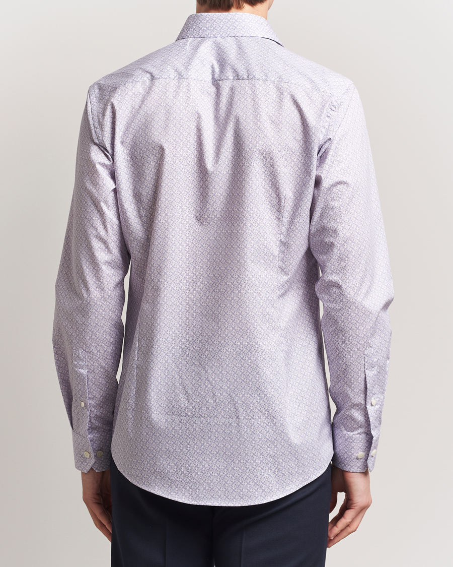 Heren | Overhemden | Eton | Slim Fit Signature Twill Printed Shirt Pink