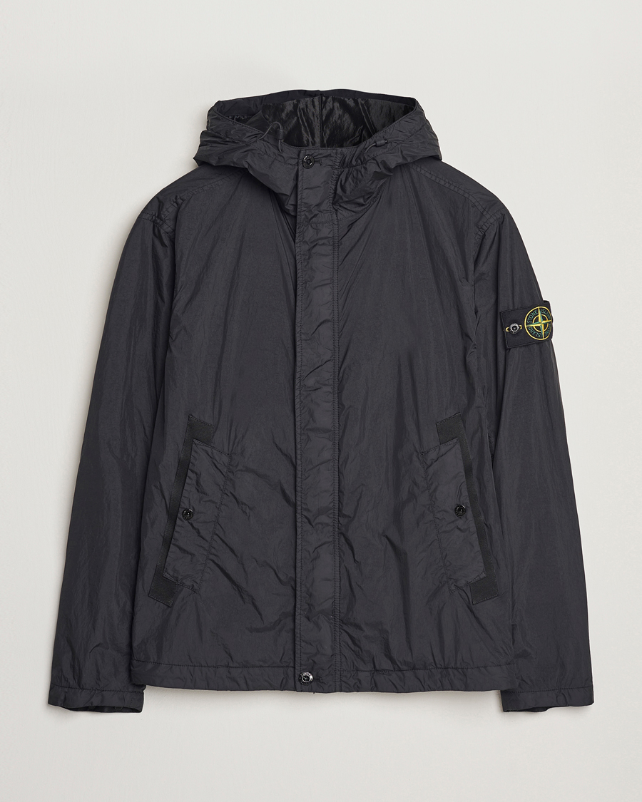 Heren | Jassen | Stone Island | Crinkle Reps Hooded Jacket Black