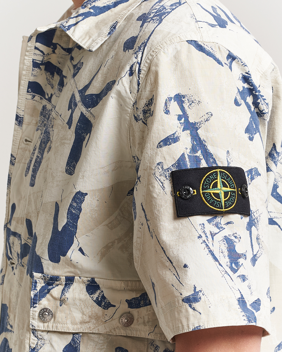 Heren | Overhemden | Stone Island | Stretch Ripstop Camo Short Sleeve Shirt Desert