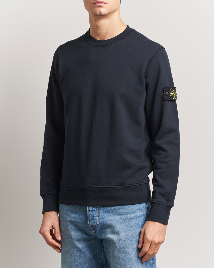 Heren | Truien | Stone Island | Garment Dyed Fleece Sweatshirt Navy Blue