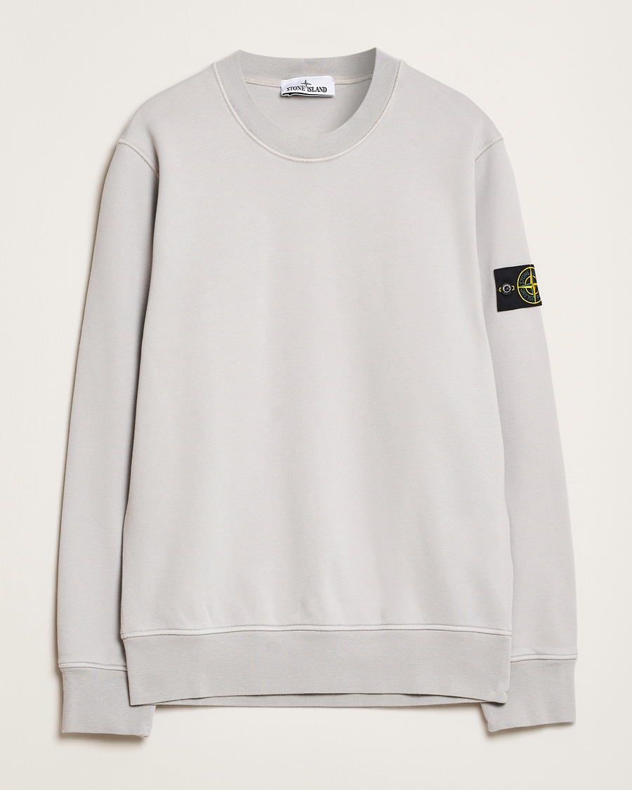 Heren | Truien | Stone Island | Garment Dyed Fleece Sweatshirt Pearl Grey