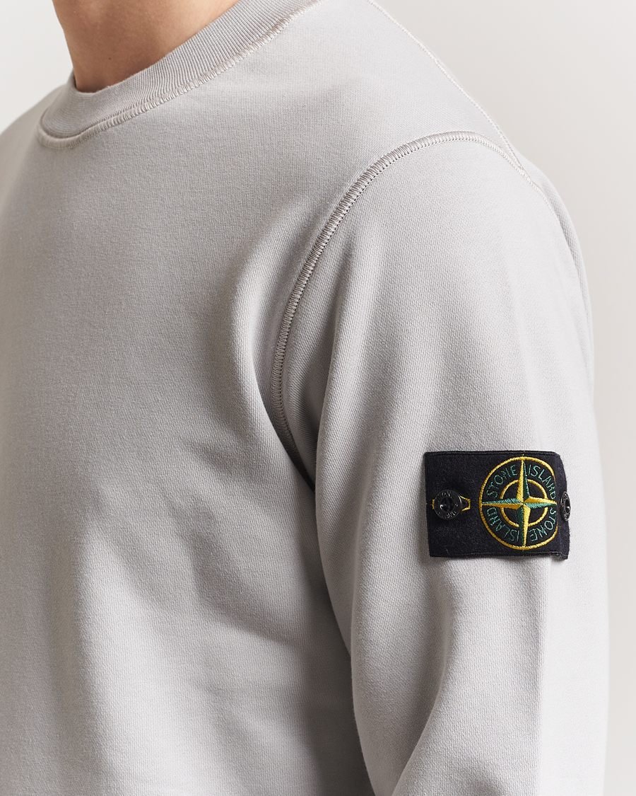 Heren | Truien | Stone Island | Garment Dyed Fleece Sweatshirt Pearl Grey