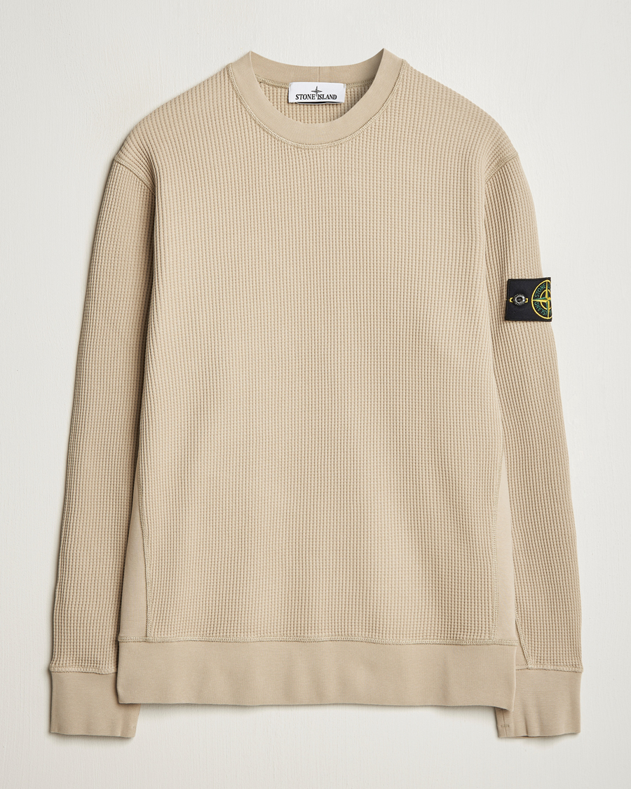 Heren | Truien | Stone Island | Organic Cotton Waffle Fleece Sweatshirt Desert