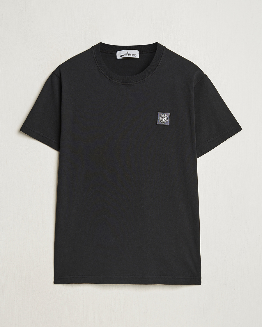 Heren | T-shirts | Stone Island | Organic Cotton Fissato Effect T-Shirt Black