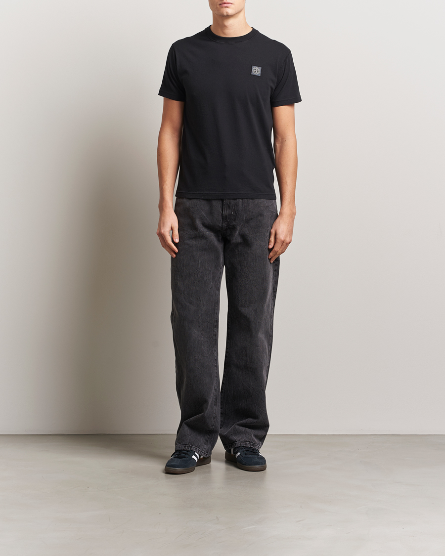 Heren | T-shirts | Stone Island | Organic Cotton Fissato Effect T-Shirt Black