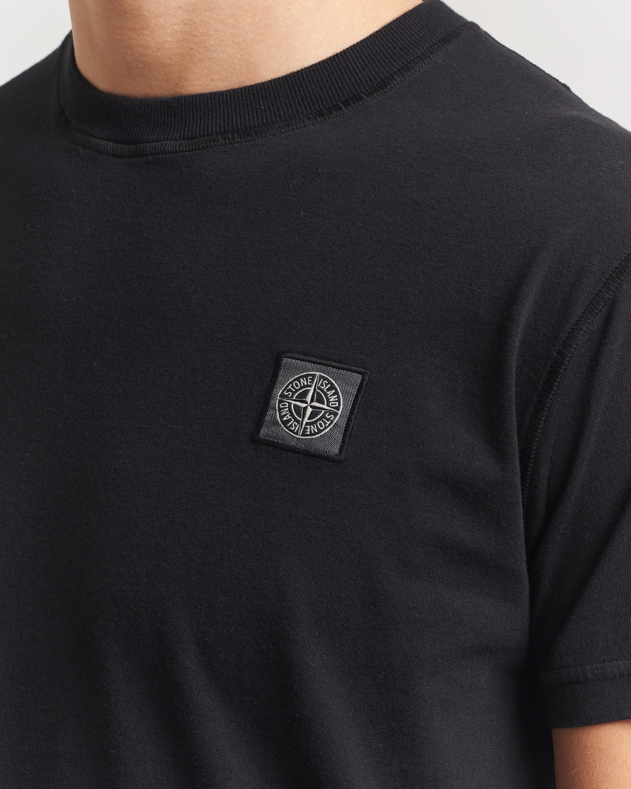 Heren | T-shirts | Stone Island | Organic Cotton Fissato Effect T-Shirt Black