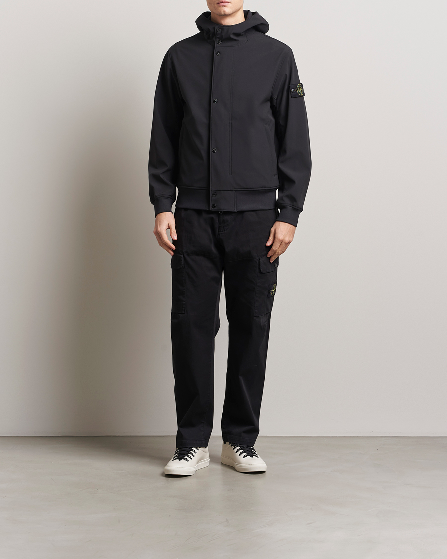 Heren | Broeken | Stone Island | Regular Fit Cotton Stretch Cargo Pants Black
