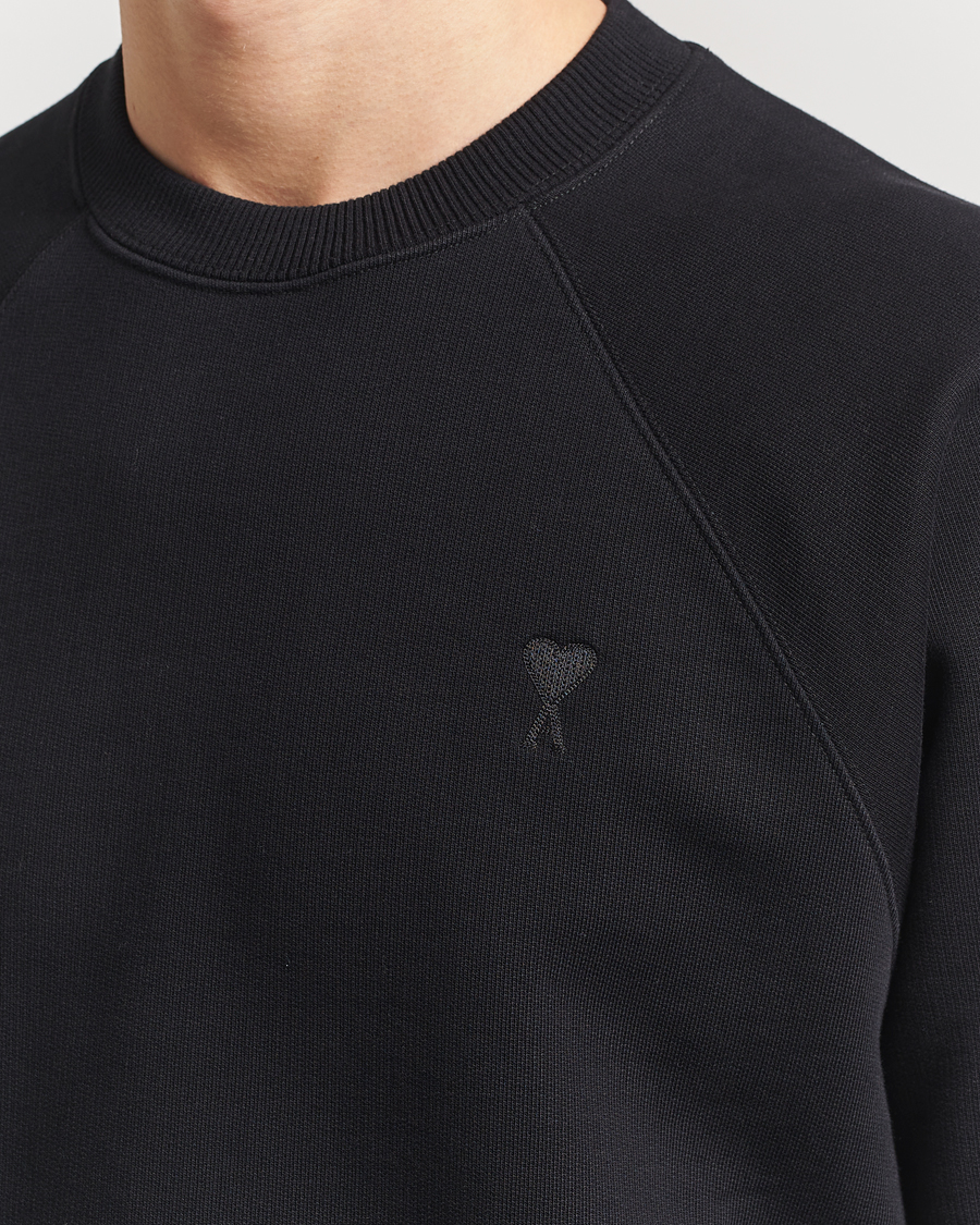 Heren | Truien | AMI | Tonal Heart Logo Sweatshirt Black