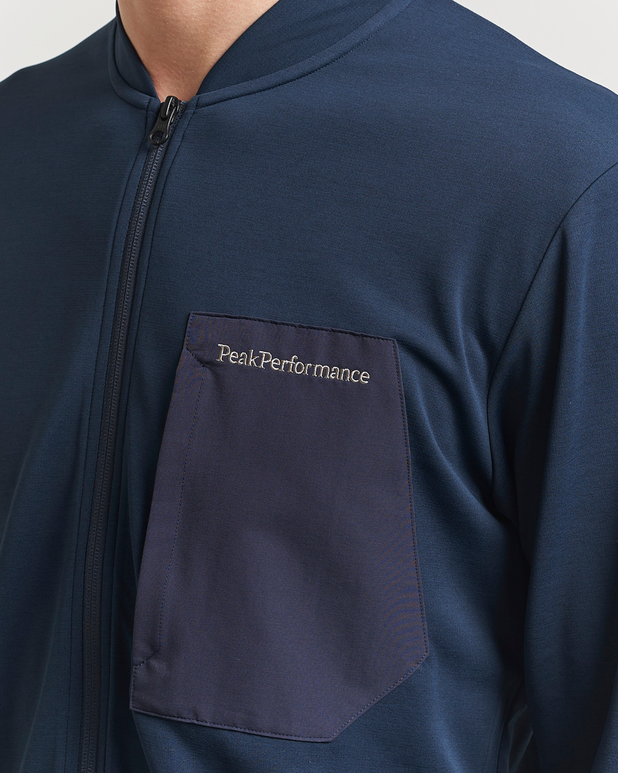 Heren | Truien | Peak Performance | Mid Layer Full Zip Jacket Blue Shadow