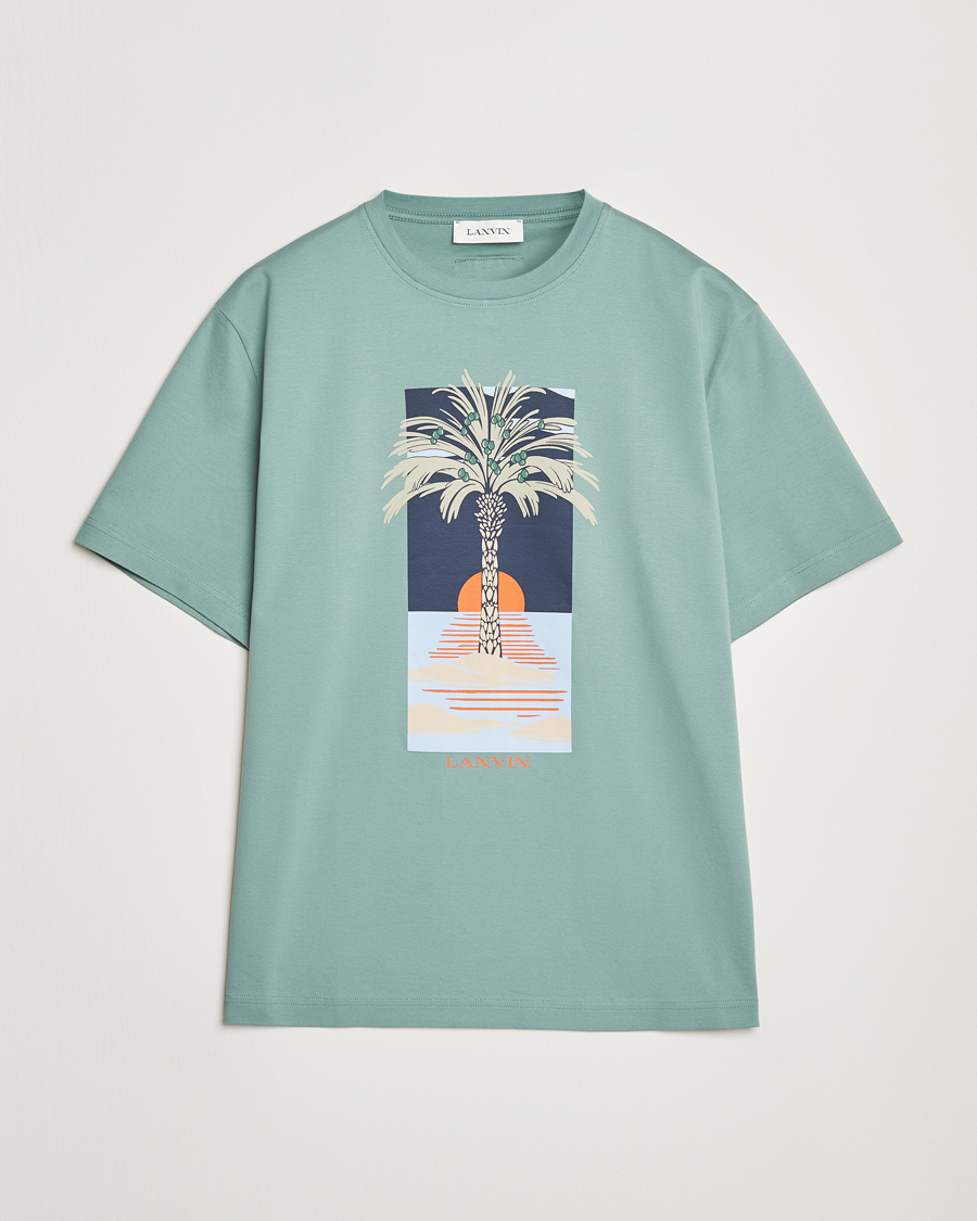 Heren | T-shirts | Lanvin | Printed T-Shirt Sage Green