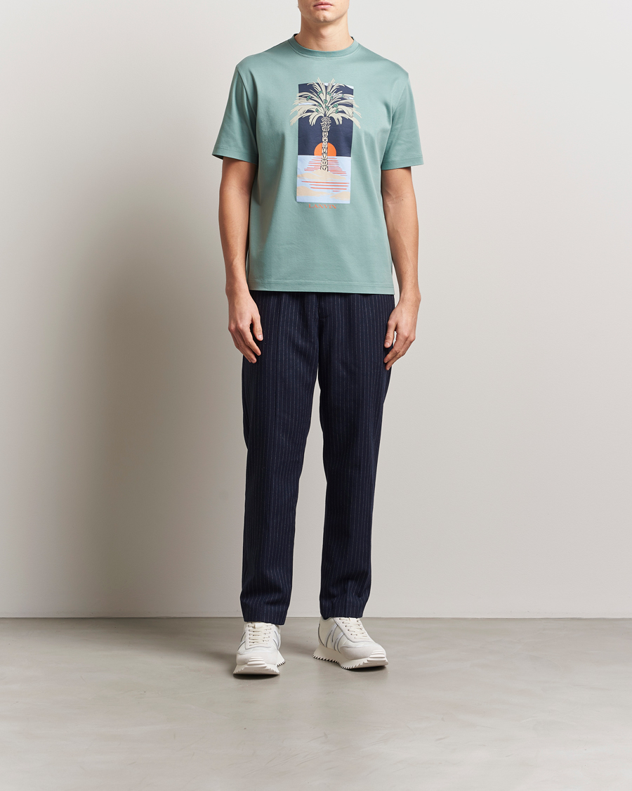 Heren | T-shirts | Lanvin | Printed T-Shirt Sage Green
