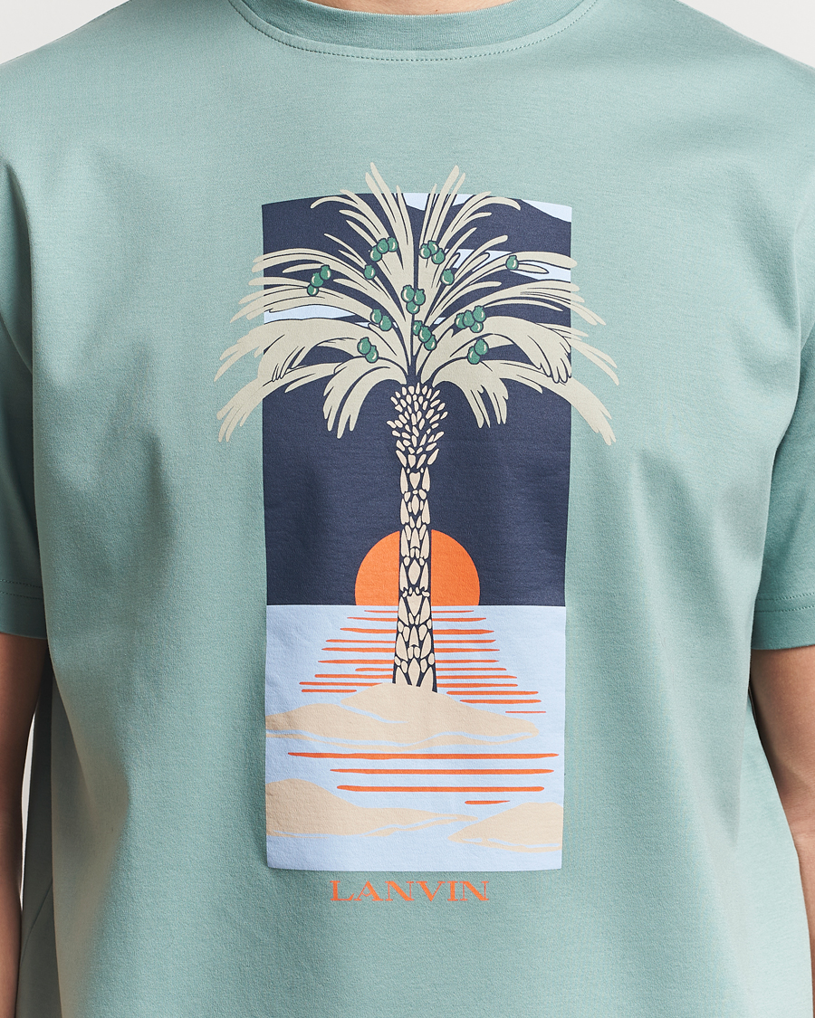 Heren | T-shirts | Lanvin | Printed T-Shirt Sage Green