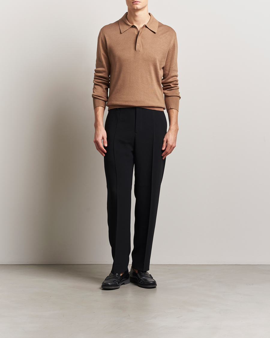 Heren | Truien | Tiger of Sweden | Appleton Knitted Polo Tawny Brown