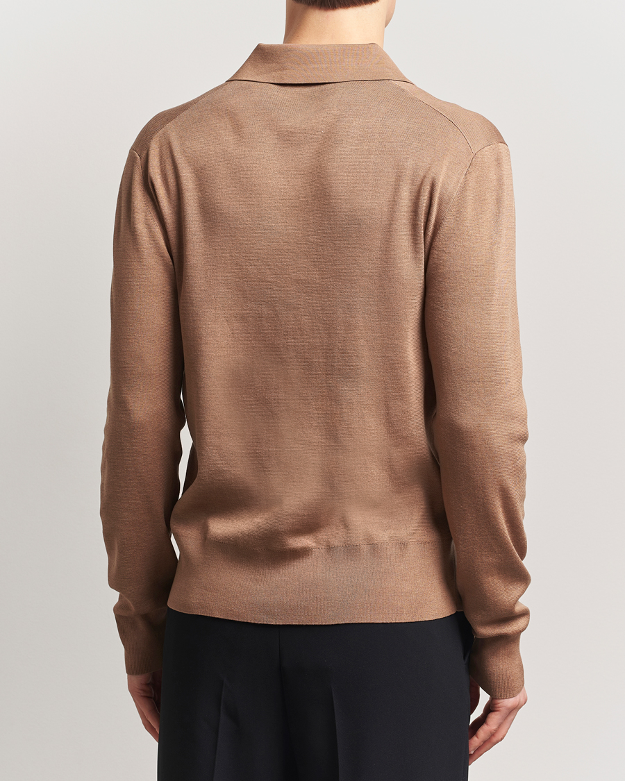 Heren | Truien | Tiger of Sweden | Appleton Knitted Polo Tawny Brown