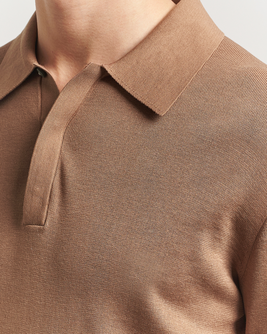 Heren | Truien | Tiger of Sweden | Appleton Knitted Polo Tawny Brown