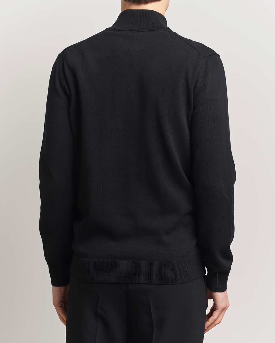 Heren | Truien | Lacoste | Cotton Knitted Half Zip Black