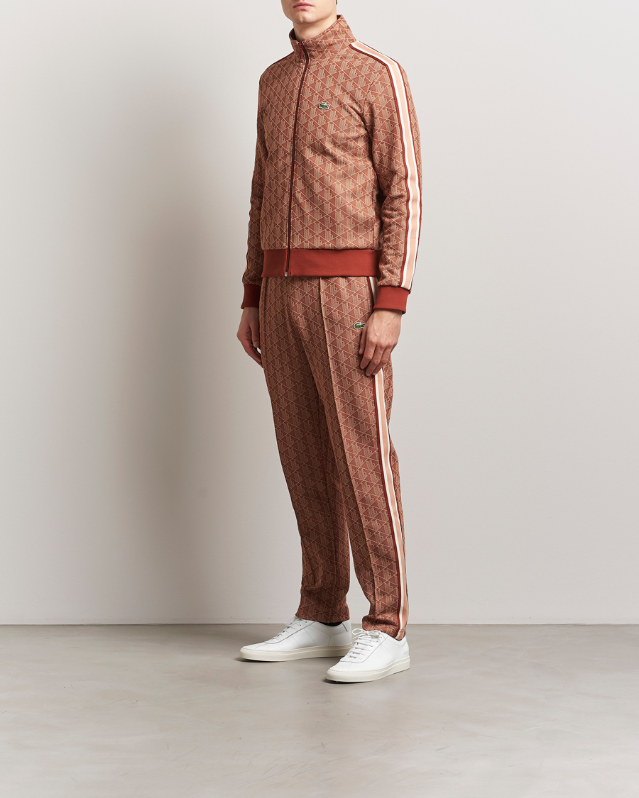 Heren | Truien | Lacoste | Monogram Full Zip Track Jacket Iberis/Latte