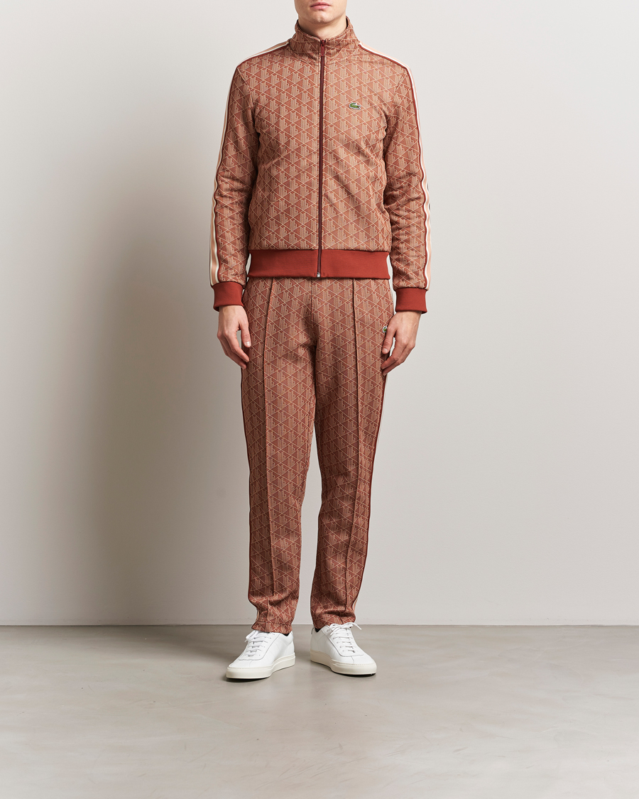 Heren | Broeken | Lacoste | Monogram Track Pants Iberis/Latte