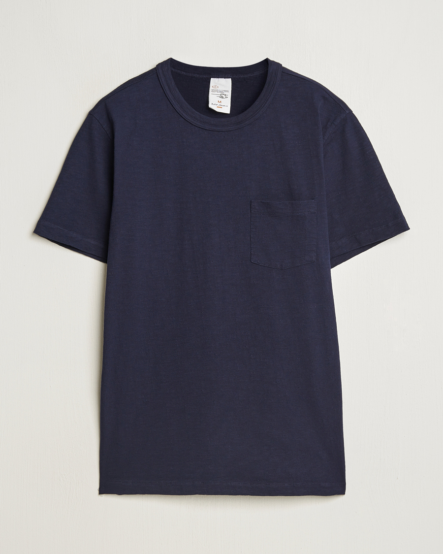 Heren | T-shirts | Nudie Jeans | Roy Heavy Slub T-Shirt Blueberry