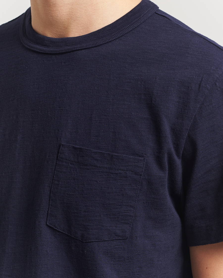 Heren | T-shirts | Nudie Jeans | Roy Heavy Slub T-Shirt Blueberry