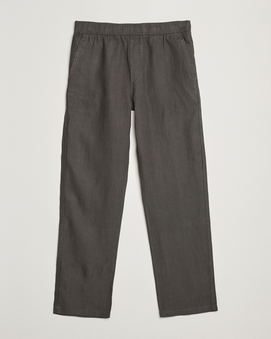 Heren | Broeken | Samsøe Samsøe | Jabari Linen Drawstring Trousers Beluga Grey