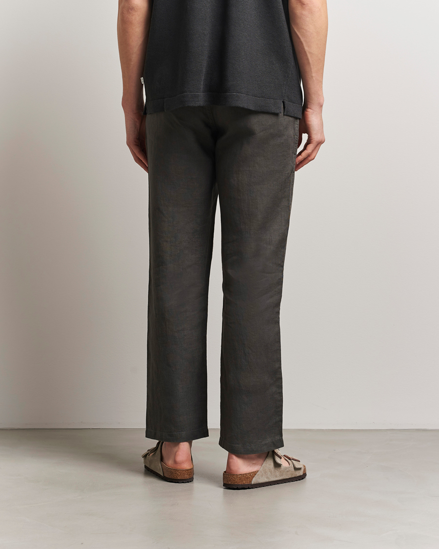 Heren | Broeken | Samsøe Samsøe | Jabari Linen Drawstring Trousers Beluga Grey